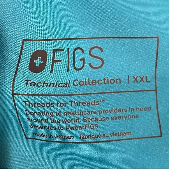 FIGS Kade Cargo Scrub Pants Teal Sz XXL Scrubs Nursing - Picture 12 of 12